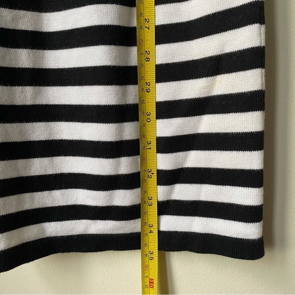 Michael Kors Black & White Striped Mini Dress Size S